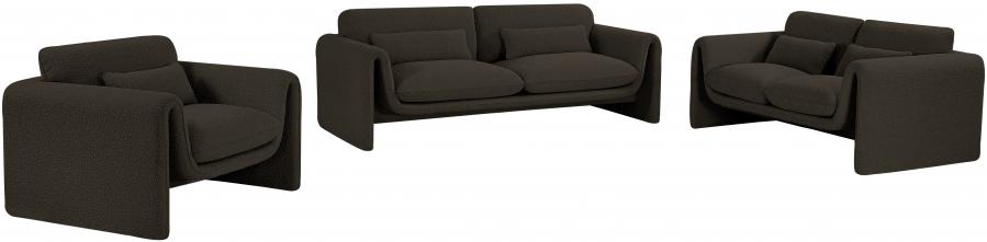 

    
 Order  Contemporary Brown Engineered Wood Sofa Meridian Furniture Stylus 198Brown-S
