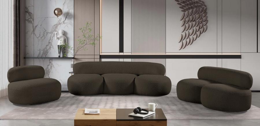 

    
 Shop  Contemporary Brown Eucalyptus Wood Loveseat Meridian Furniture Venti 140Brown-L
