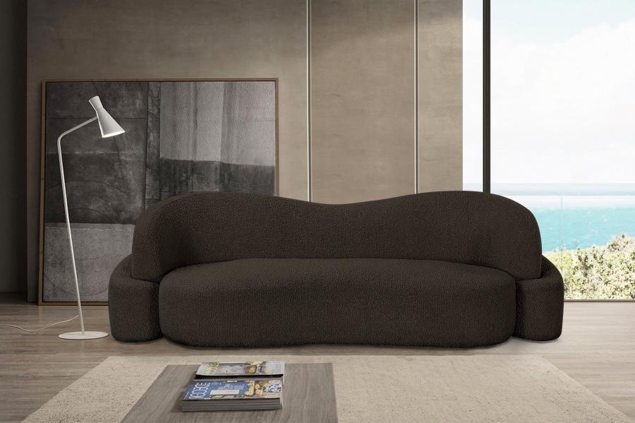 

    
Contemporary Brown Eucalyptus Wood Sofa Meridian Furniture Principessa 108Brown-S
