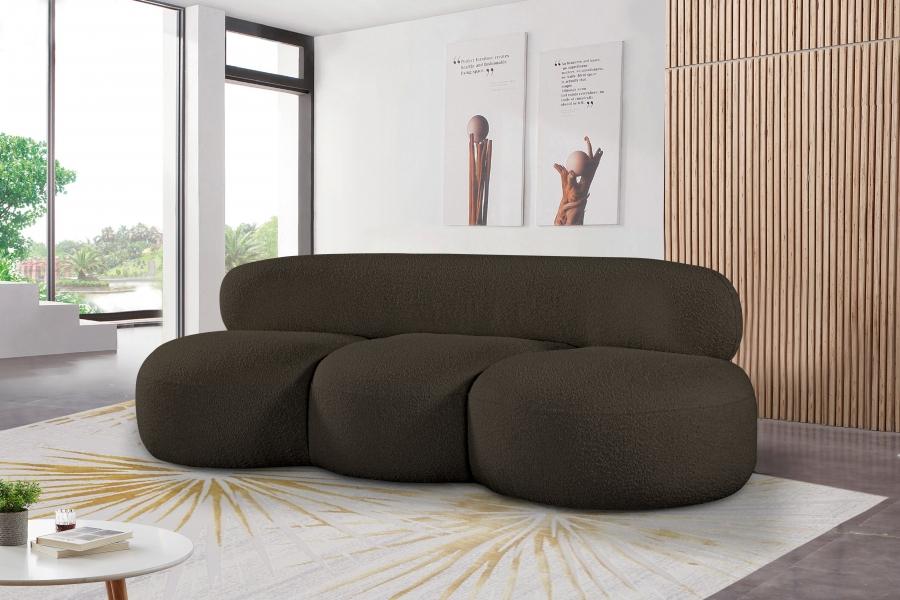 

    
Contemporary Brown Eucalyptus Wood Sofa Meridian Furniture Venti 140Brown-S
