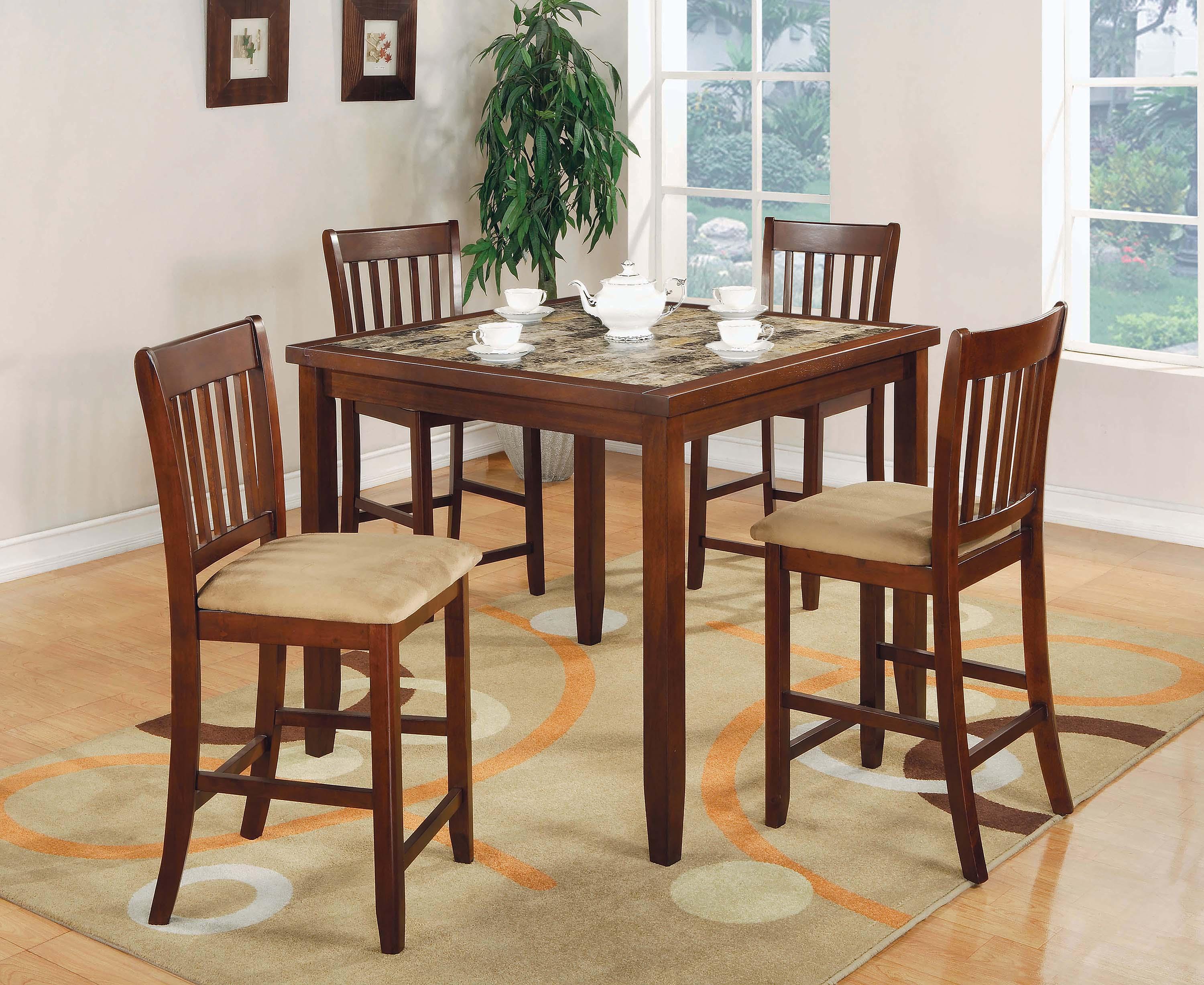 Contemporary Dining Sets Everyday 150154 150154 in Light Brown Fabric
