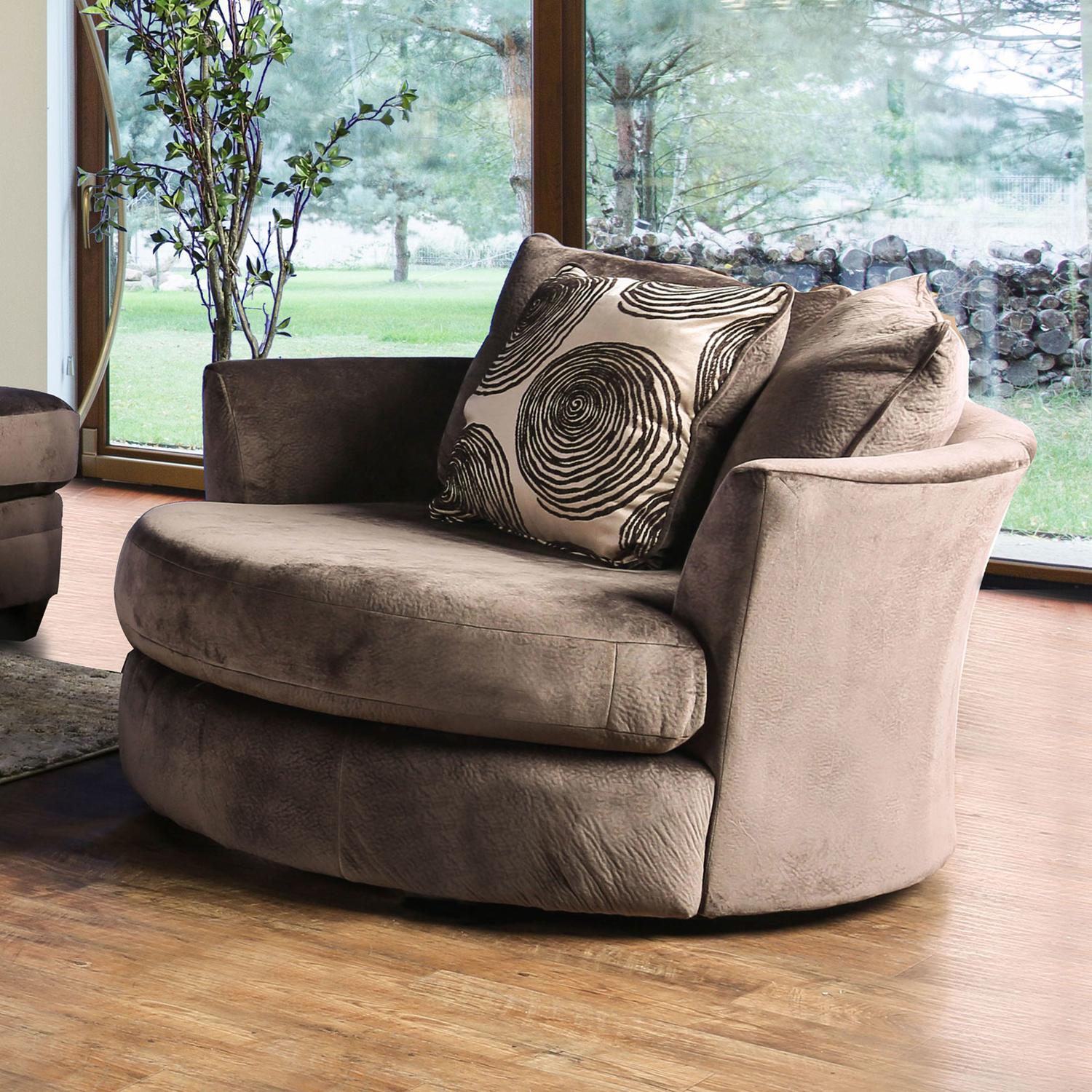 Furniture of America BONAVENTURA SM5142BR-CH Swivel Chair