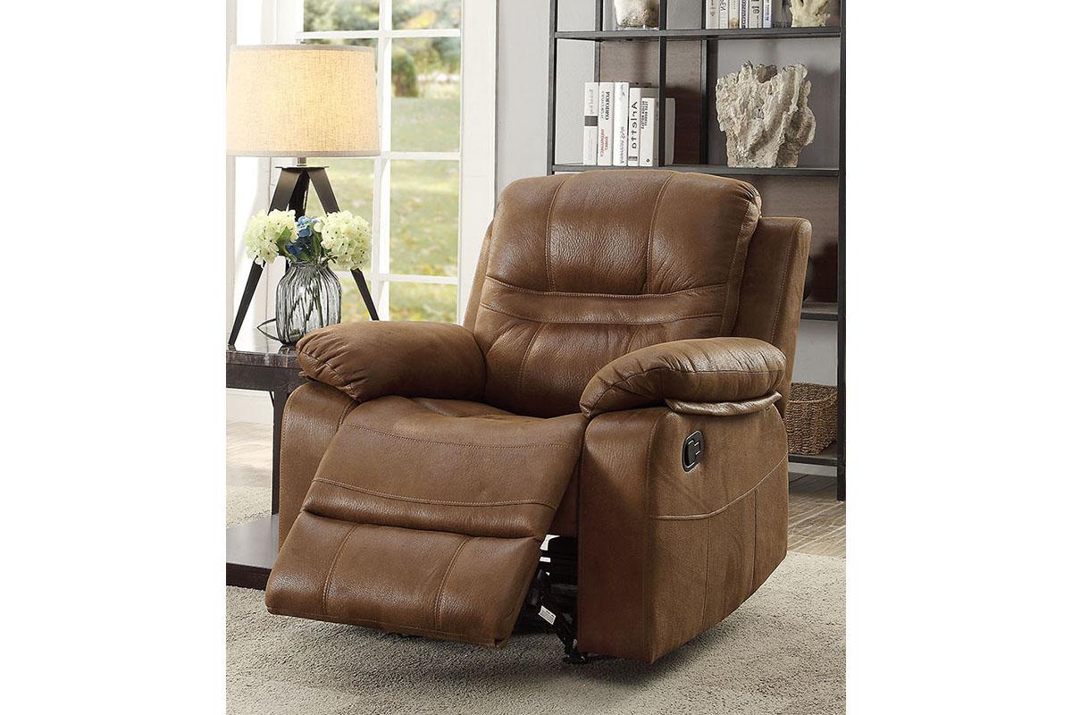 

    
Contemporary Brown Breathable Leathrette Rocker Recliner F6648 Poundex
