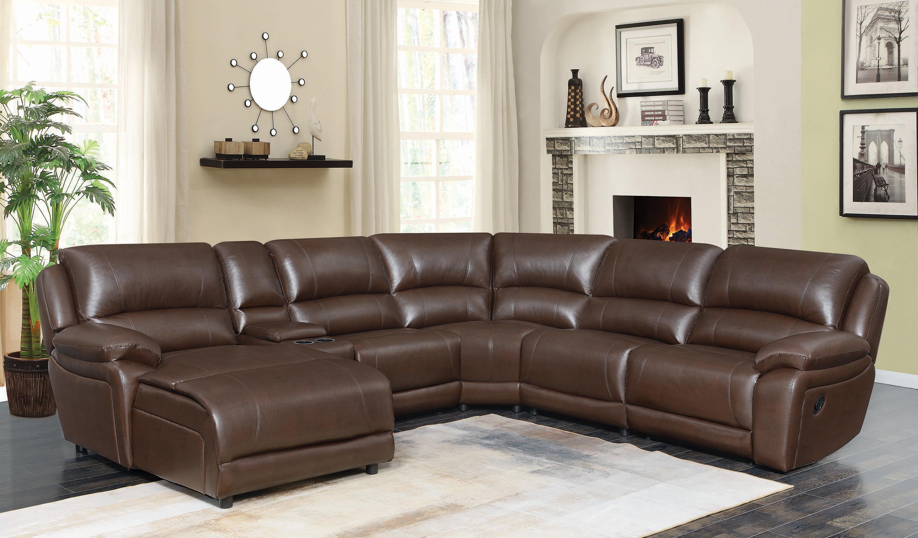 

                    
Buy Contemporary Chestnut Faux Leather 6-Piece Motion Sectional Coaster 600357 Mackenzie
