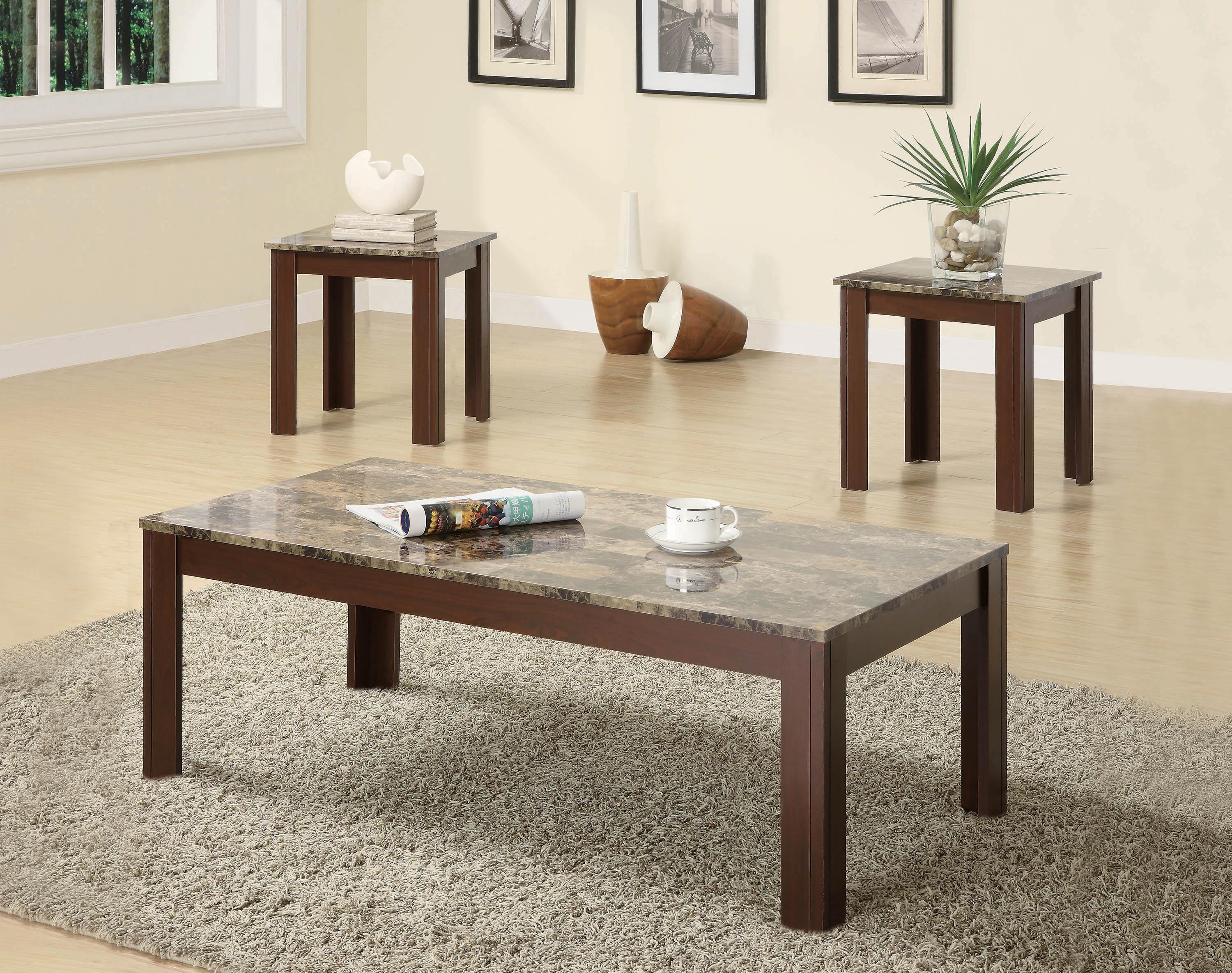 

                    
Coaster 700395 Coffee Table Set Brown  Purchase 
