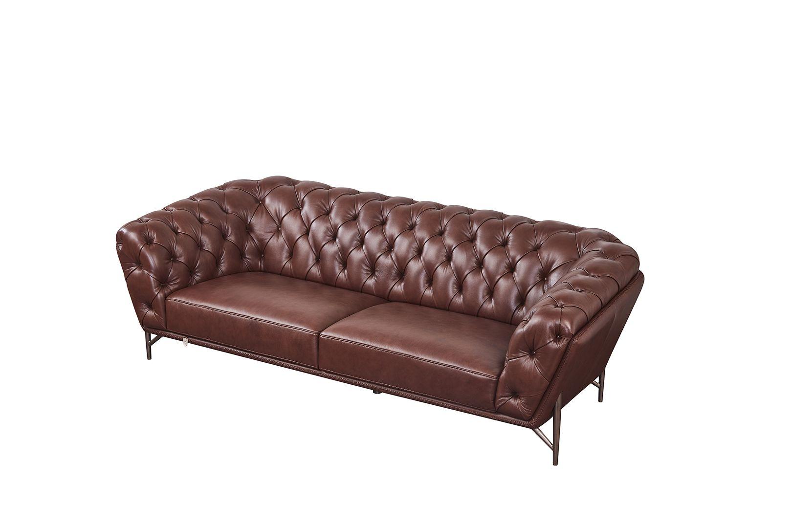 

    
Brown Top-Grain Italian Leather Sofa Set 2Pcs EK8009-BRO American Eagle Classic
