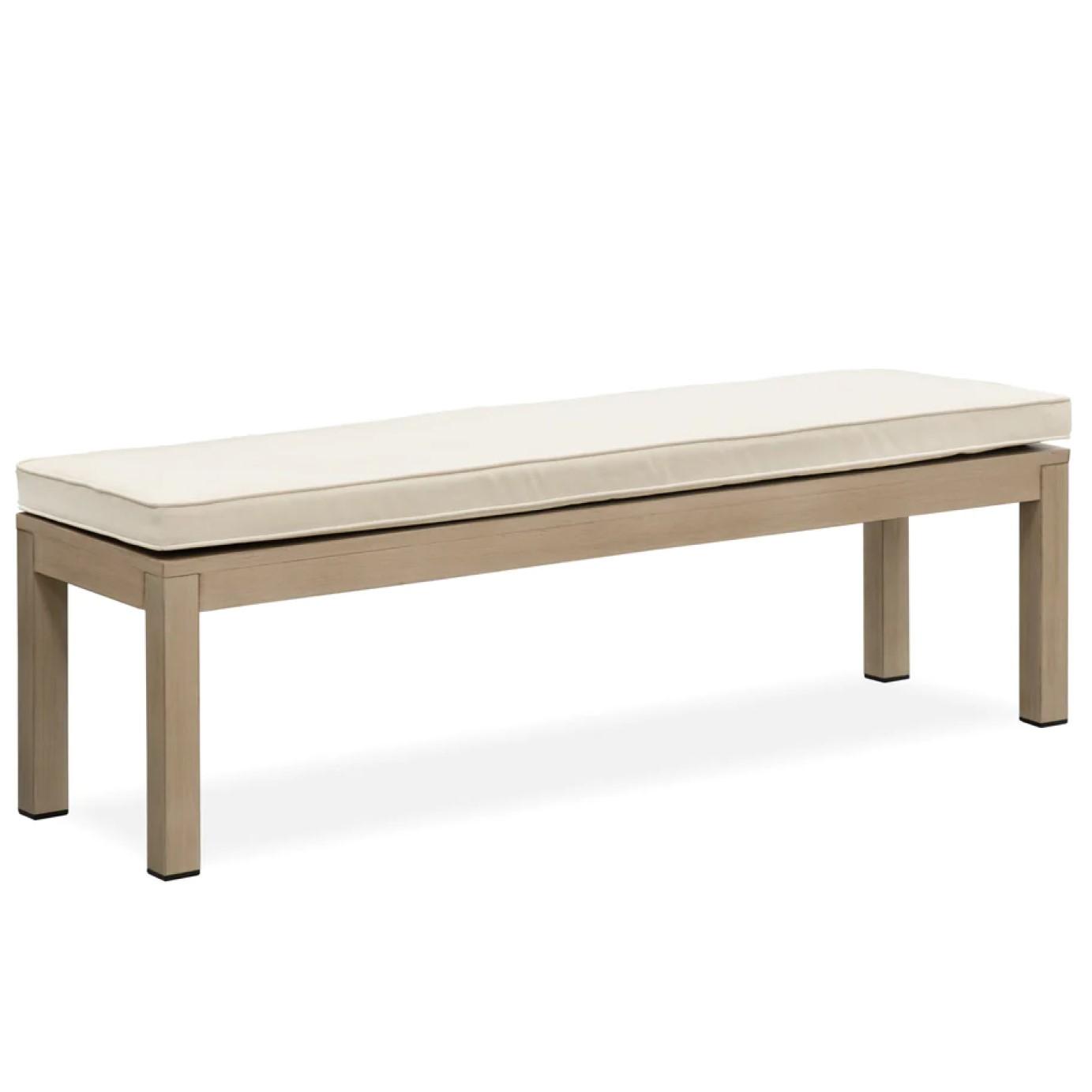 Contemporary Outdoor Bench Bordeaux Outdoor Bench GM-2021-B GM-2021-B in Natural, Gray, Brown Fabric