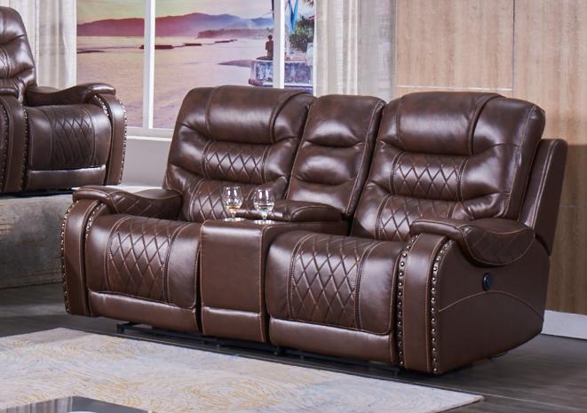 

    
McFerran Furniture SF1350 Reclining Set Dark Brown SF1350-2PC
