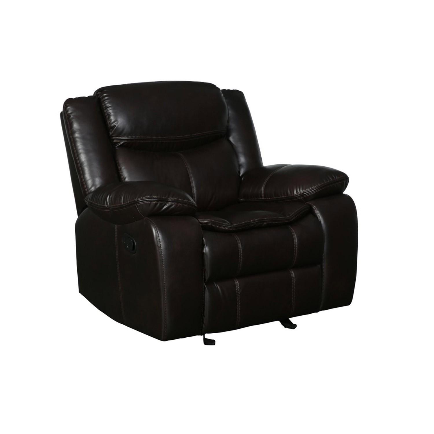 Contemporary Reclining Chair 6967 Reclining Chair 6967-BROWN-CH 6967-BROWN-CH in Brown leather Air