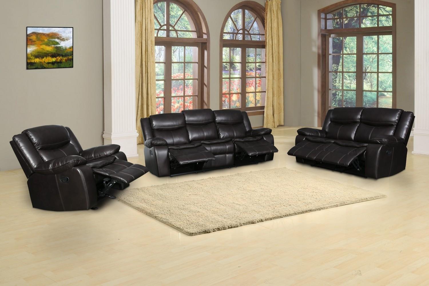 

    
Contemporary Brown Leather Air Reclining Living Room Set 3PCS Global United 6967 6967-BROWN-S-3PCS
