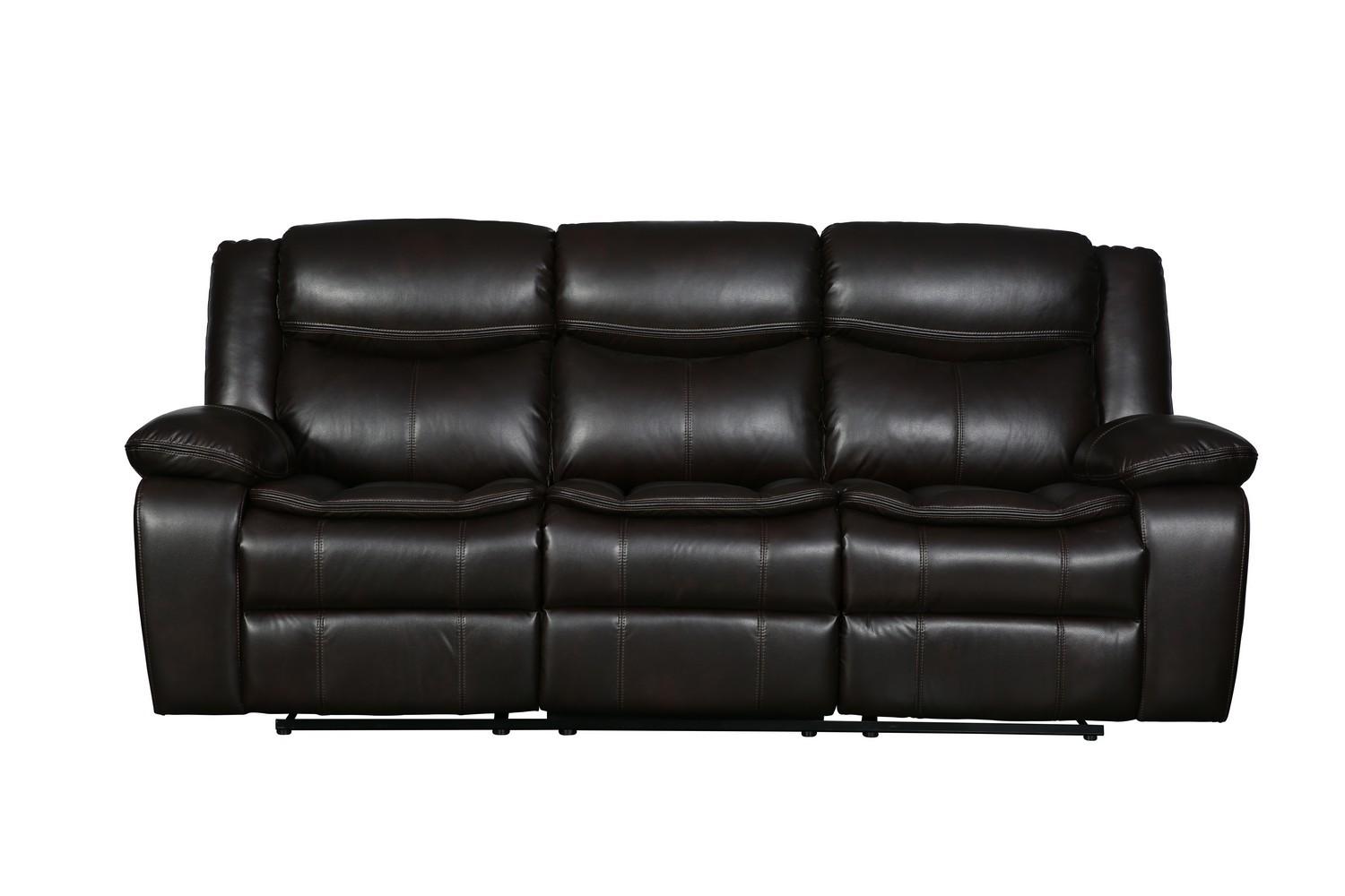 

    
Contemporary Brown Leather Air Reclining Sofa Global United 6967 6967-BROWN-S
