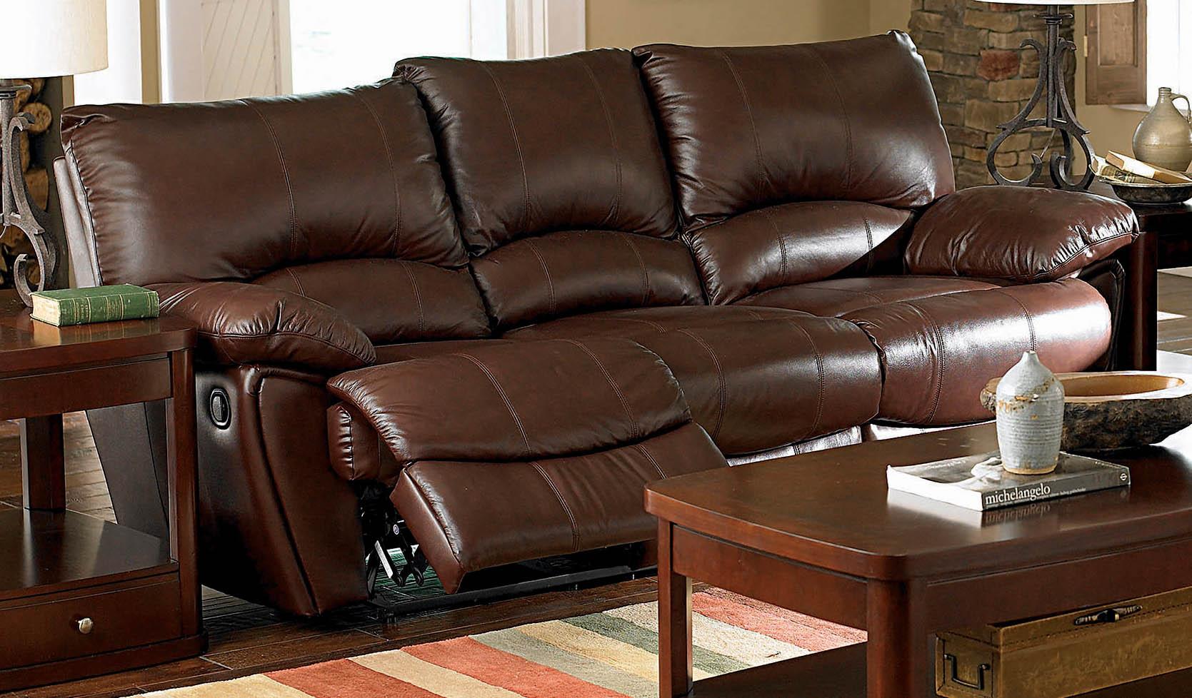 Contemporary Power sofa Clifford 600281P in Brown Leather