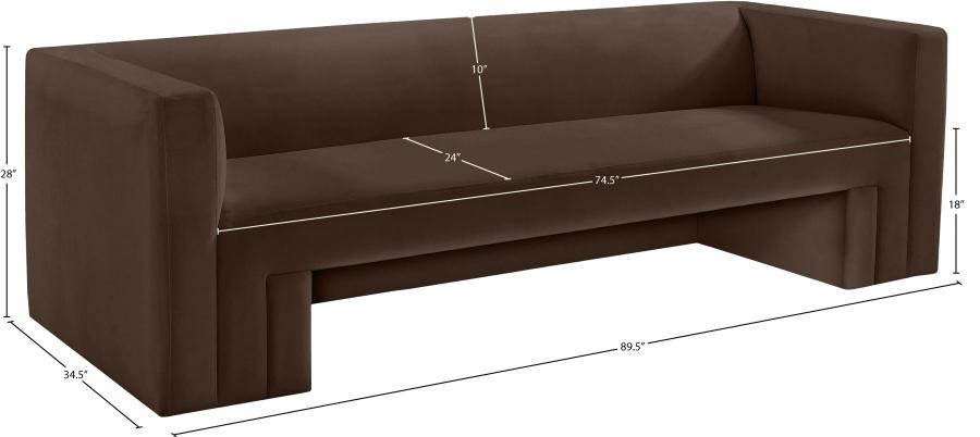 

    
 Shop  Contemporary Brown Solid Wood Living Room Set 2PCS Meridian Furniture Henson 665Brown-S-2PCS

