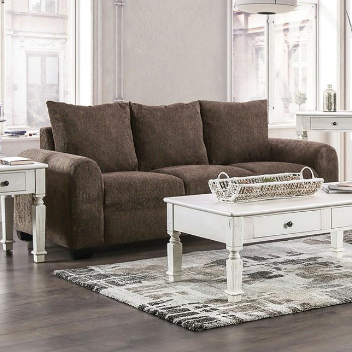 

    
Contemporary Brown Solid Wood Sofa Furniture of America Dagmar EM6723BR-SF-S
