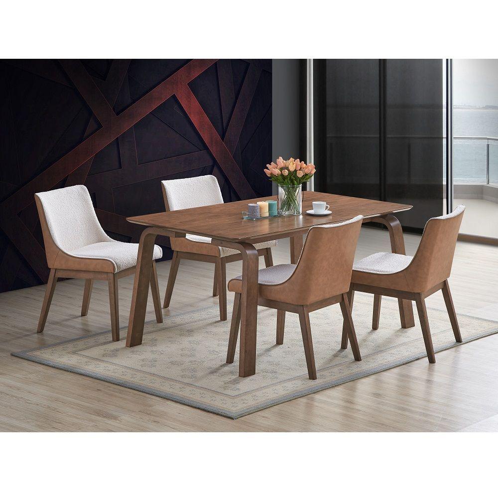 

    
 Shop  Contemporary Brown/White Wood Side Chair Set 2PCS Acme Ginny DN02308-2PCS
