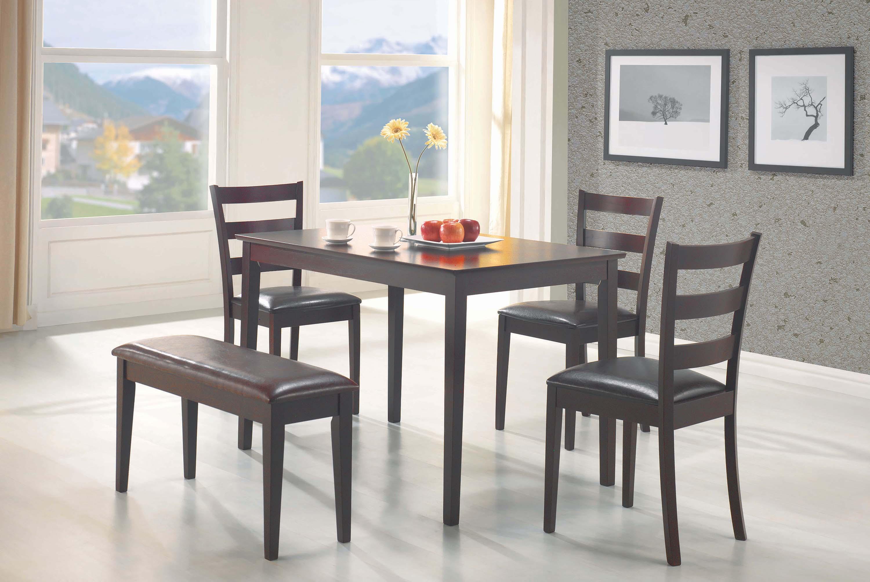 

    
Contemporary Brown Dining Set 5 Everyday 150232 by Coaster

