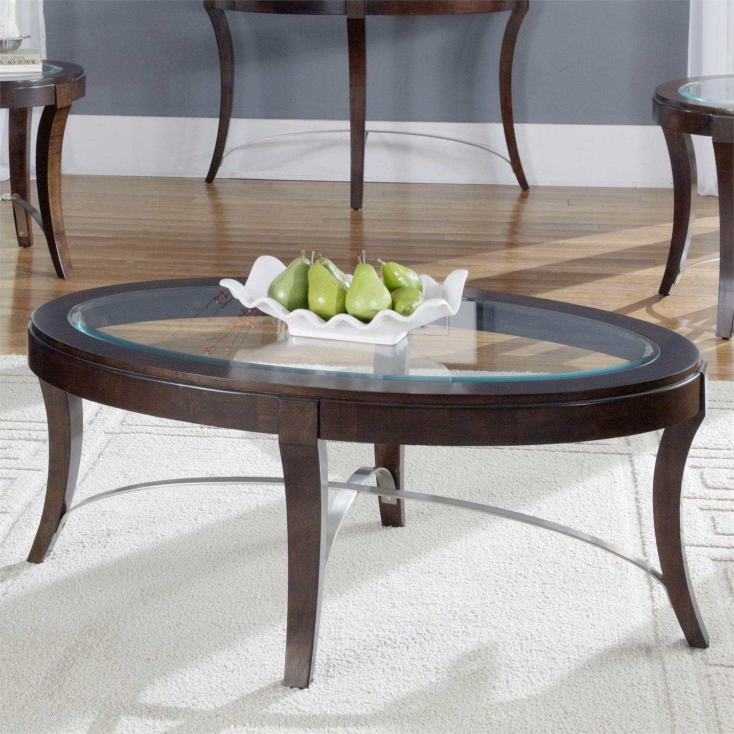

    
Contemporary Brown Wood Coffee Table Avalon (505-OT) Liberty Furniture
