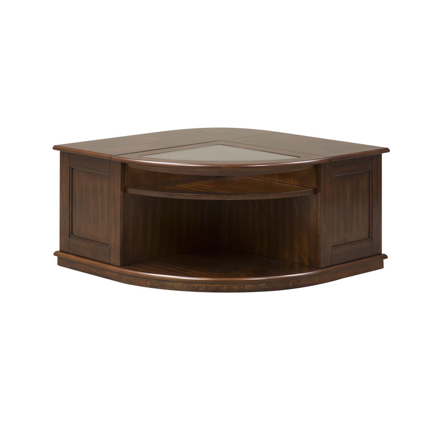 

    
Contemporary Brown Wood Coffee Table Wallace (424-OT) Liberty Furniture

