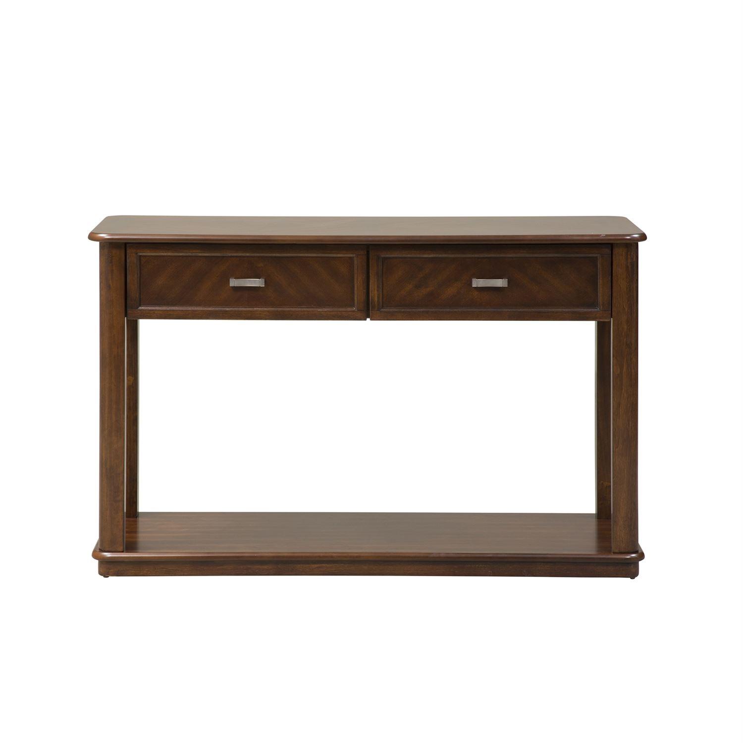 

    
Contemporary Brown Wood Console Table Wallace (424-OT) Liberty Furniture
