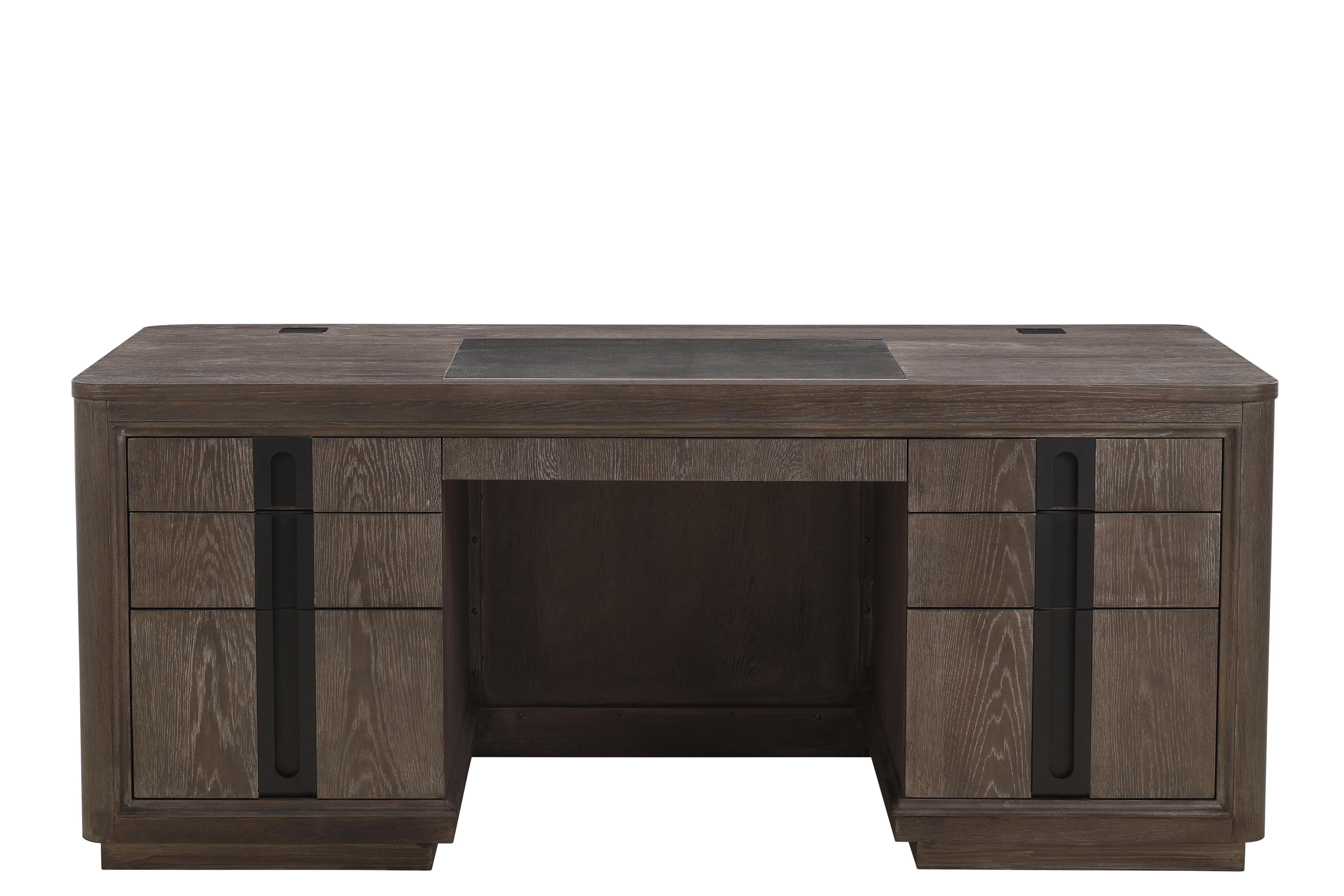 

    
Home Office Executive Desk Solid Wood Dark Oak 238831 Geode A.R.T. Traditional

