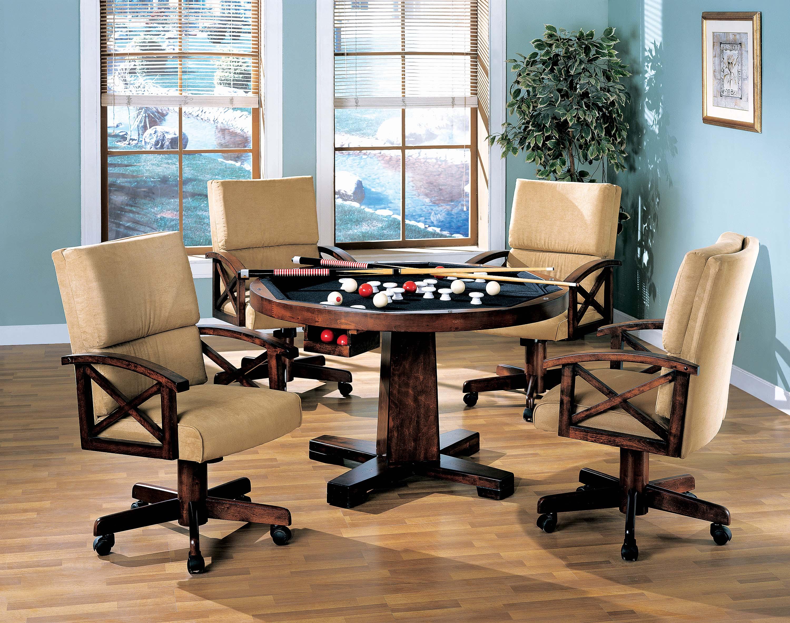 

    
Contemporary Brown Wood Game table Marietta by Coaster
