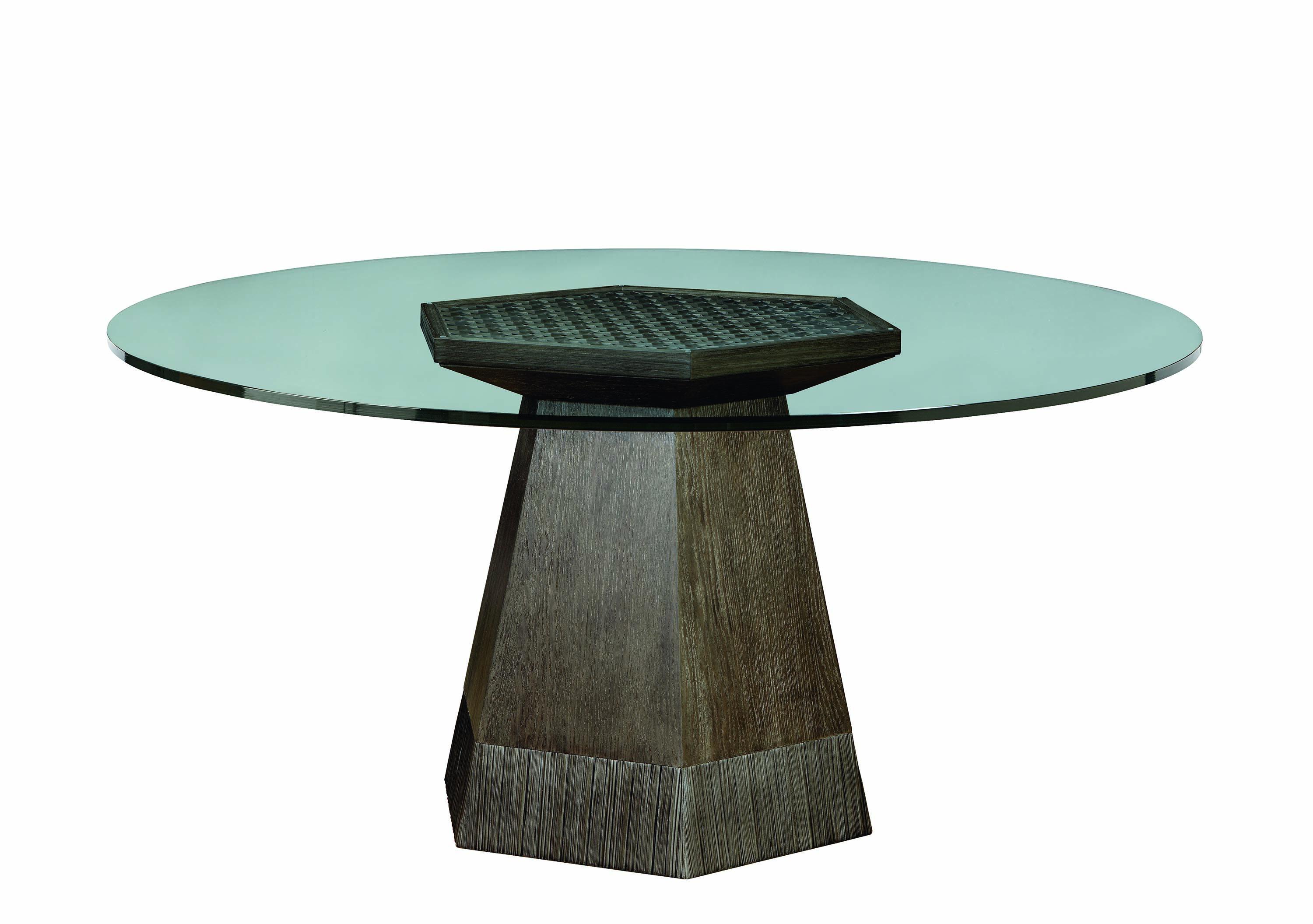

    
Contemporary Glass Top Dining Table (54 inch)  Geode A.R.T.
