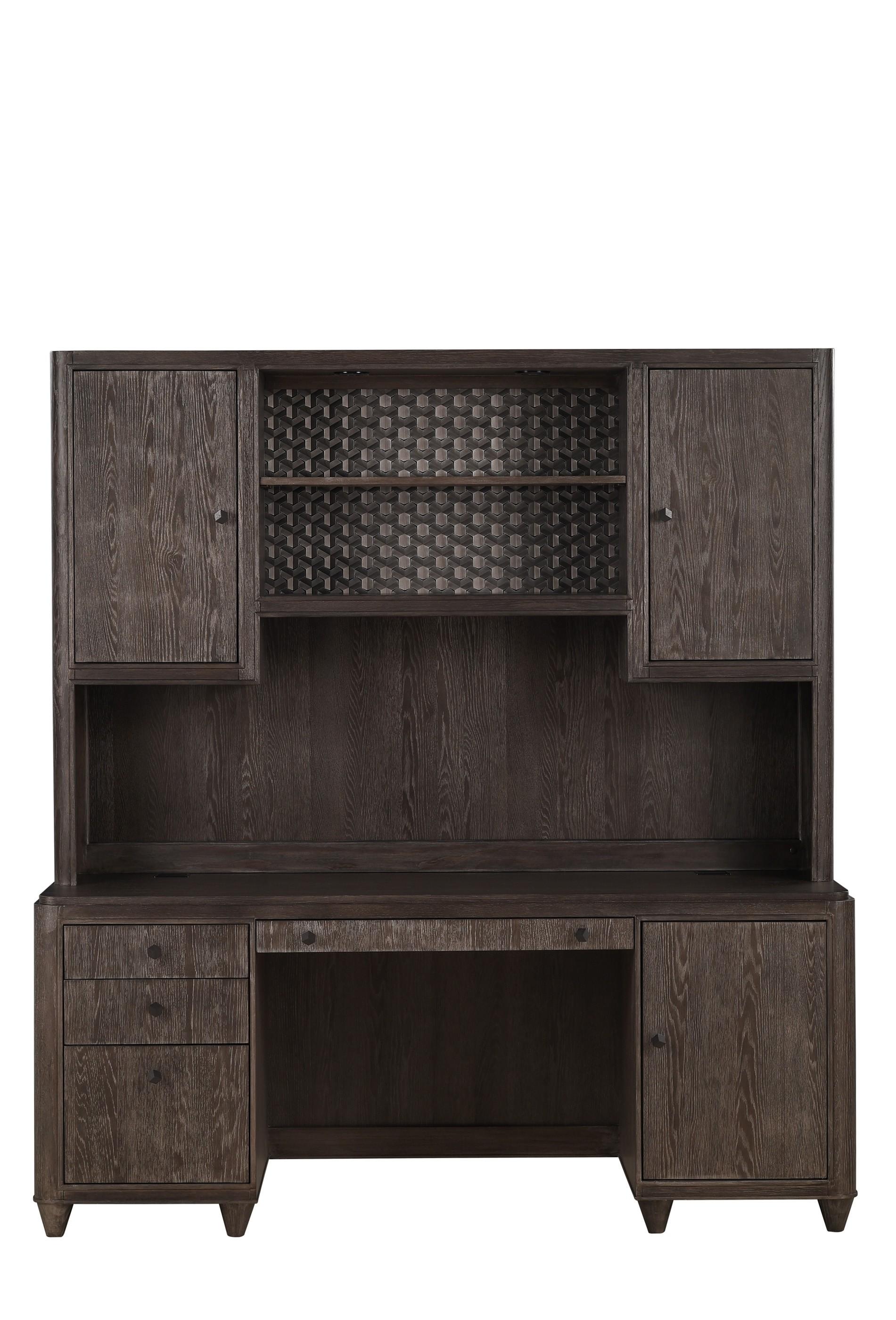 

    
Home Office Desk & Hutch Solid Wood Oak 238833 Geode A.R.T. Traditional Classic
