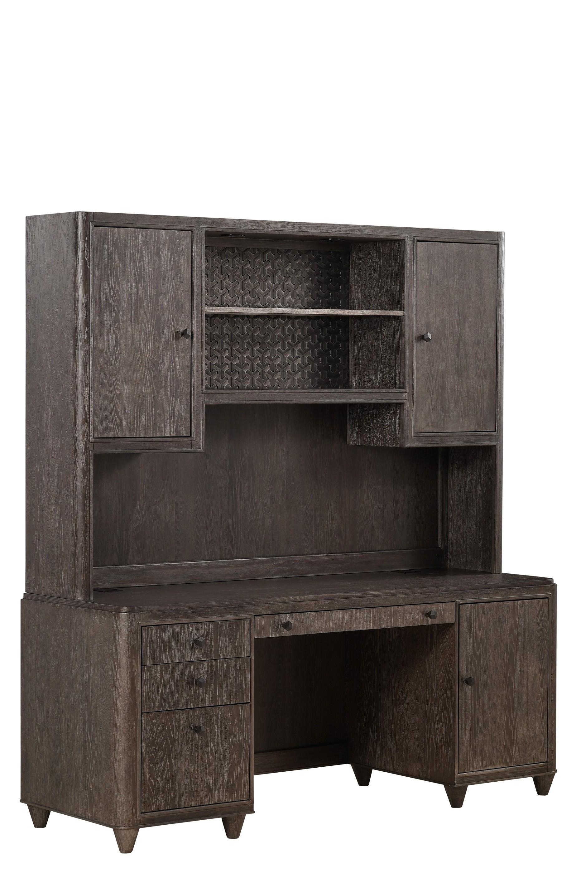 

    
Home Office Desk & Hutch Solid Wood Oak 238833 Geode A.R.T. Traditional Classic
