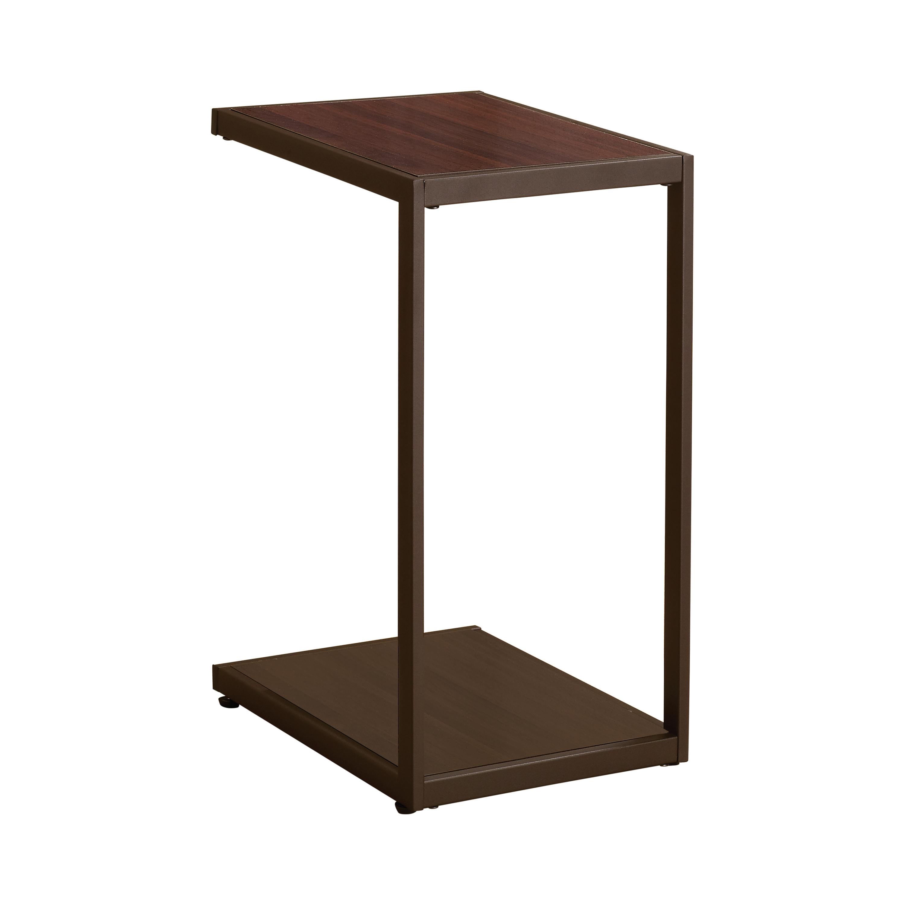 

    
Contemporary Brown Wood & Metal Accent Table Coaster 901007
