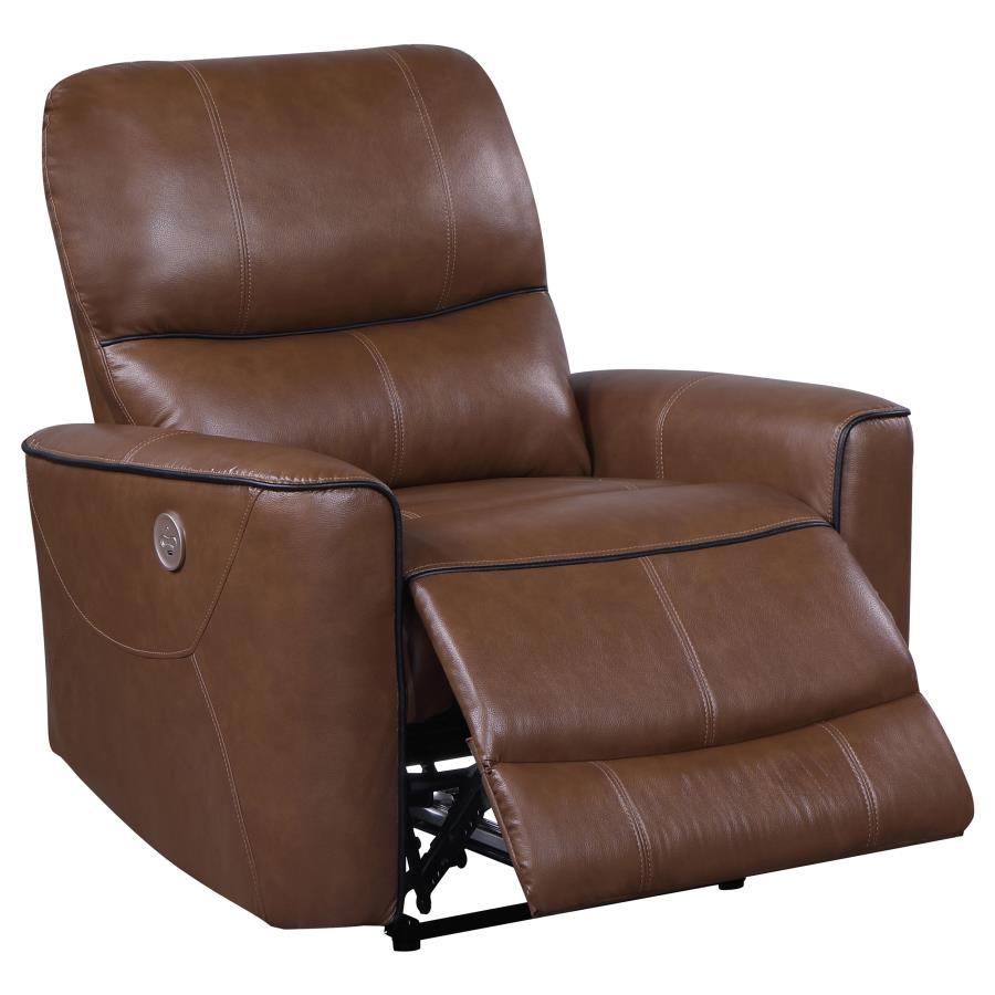 

                    
Coaster Greenfield Power Recliner Chair 610266P-C Power recliner Brown Leatherette Purchase 
