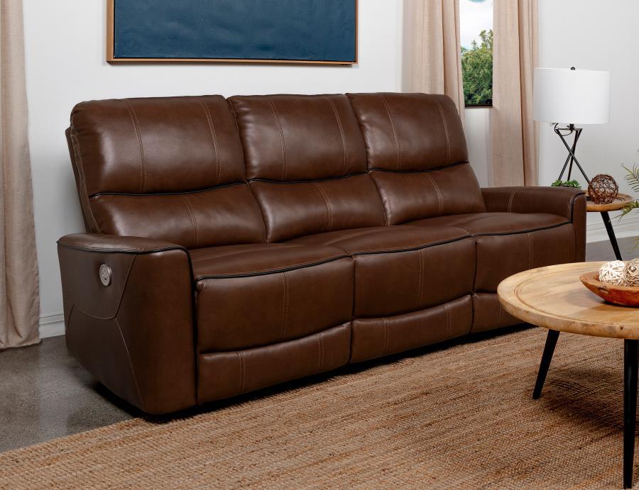 

                    
Buy Contemporary Brown Wood Power Reclining Living Room Set 3PCS Coaster Greenfield 610264P
