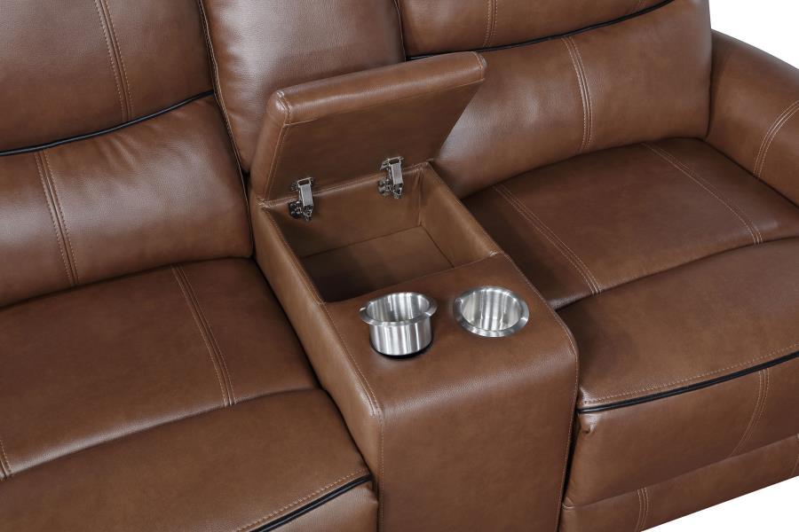 

                    
Buy Contemporary Brown Wood Power Reclining Loveseat Coaster Greenfield 610265P
