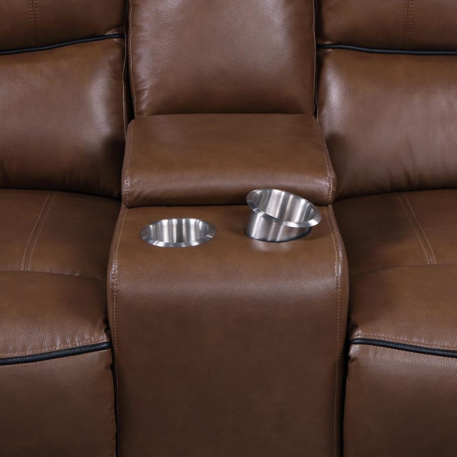 

    
 Order  Contemporary Brown Wood Power Reclining Loveseat Coaster Greenfield 610265P
