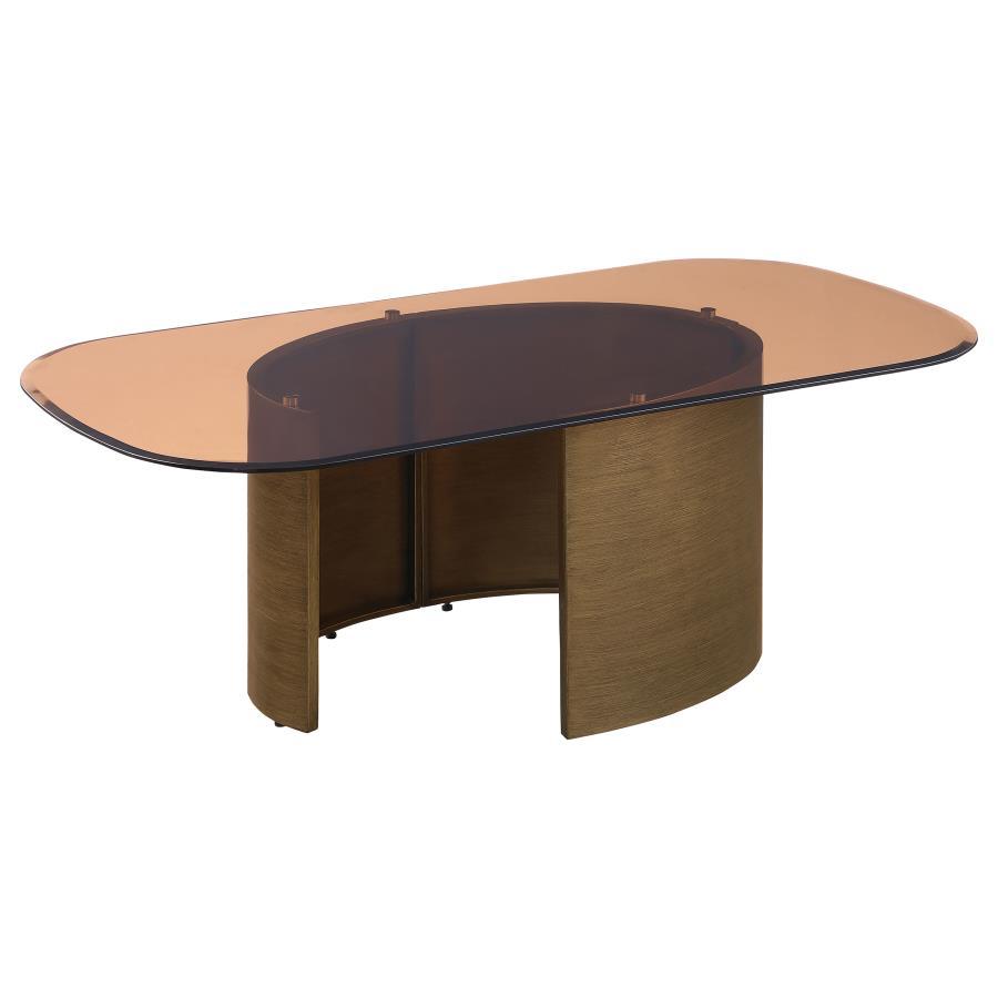 

    
Contemporary Brushed Bronze Metal Coffee Table Coaster Morena 721598
