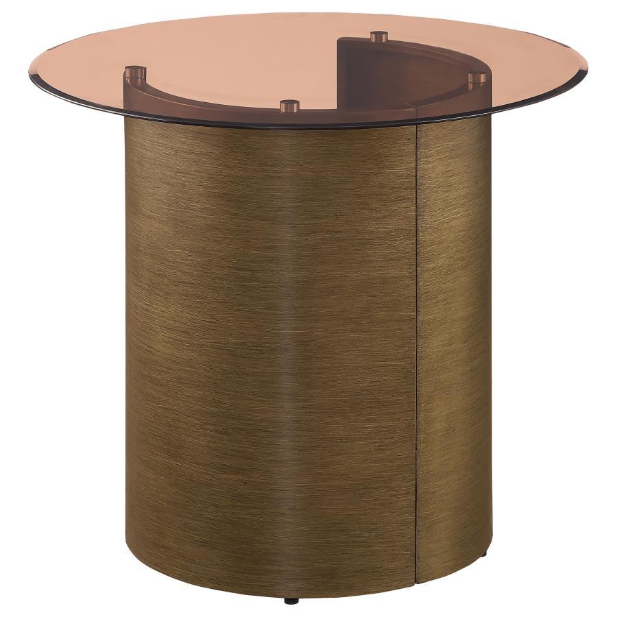 

        
65151849719877Contemporary Brushed Bronze Metal End Table Coaster Morena 721597
