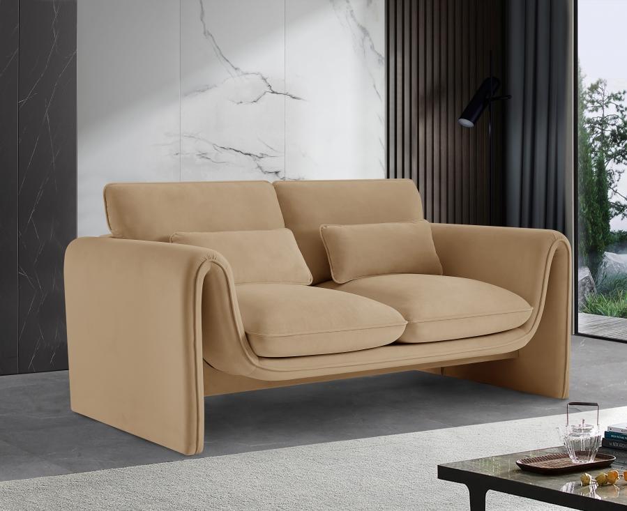 

    
Contemporary Camel Engineered Wood Living Room Set 2PCS Meridian Furniture Sloan 199Camel-S-2PCS
