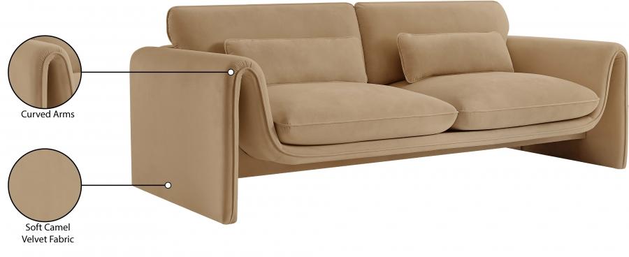 

    
199Camel-S Contemporary Camel Engineered Wood Sofa Meridian Furniture Sloan 199Camel-S
