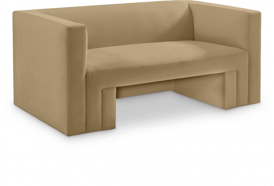 

    
Contemporary Camel Solid Wood Loveseat Meridian Furniture Henson 665Camel-L
