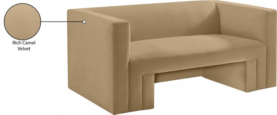 

                    
Buy Contemporary Camel Solid Wood Loveseat Meridian Furniture Henson 665Camel-L
