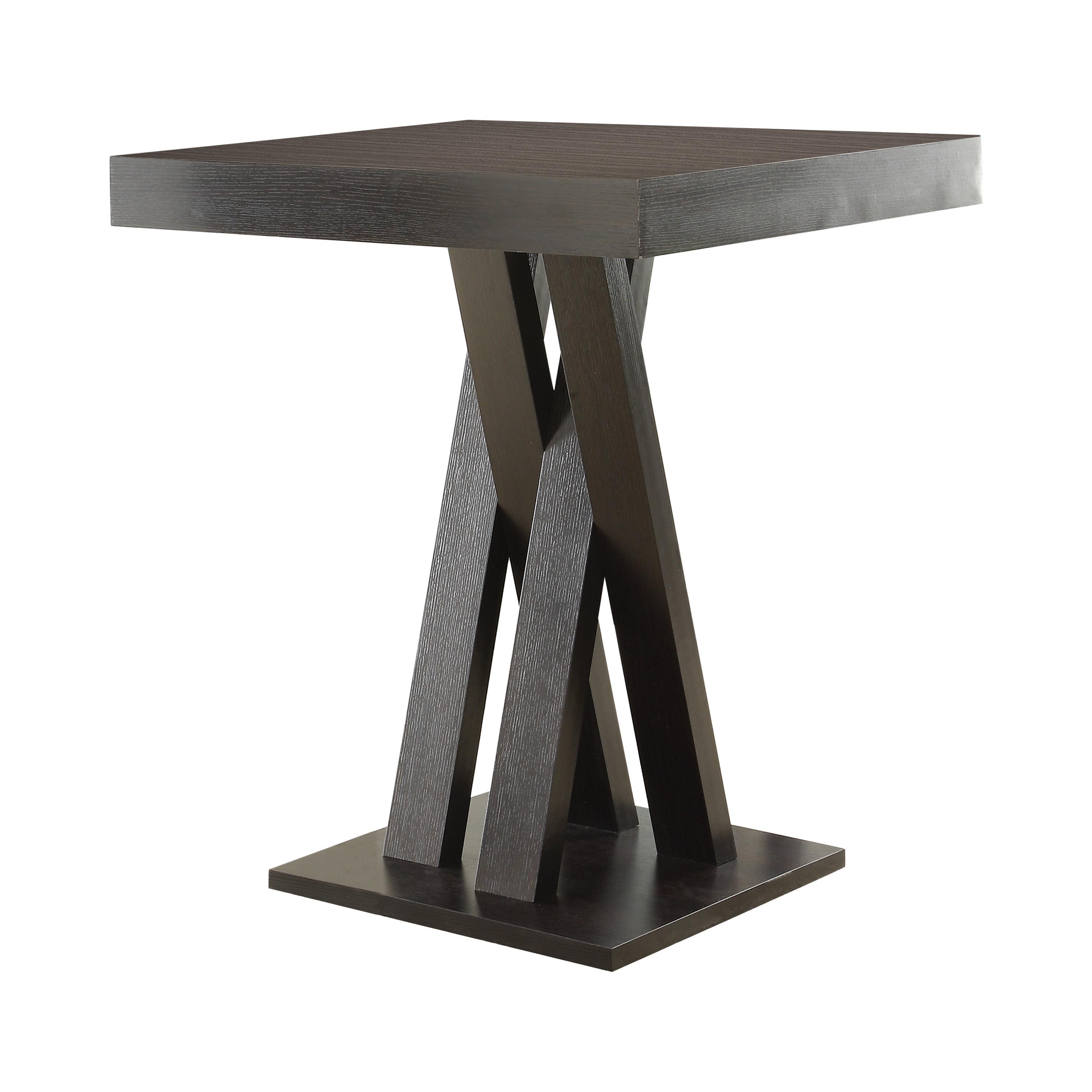 

    
Contemporary Cappuccino Wood Bar Table Coaster 100520
