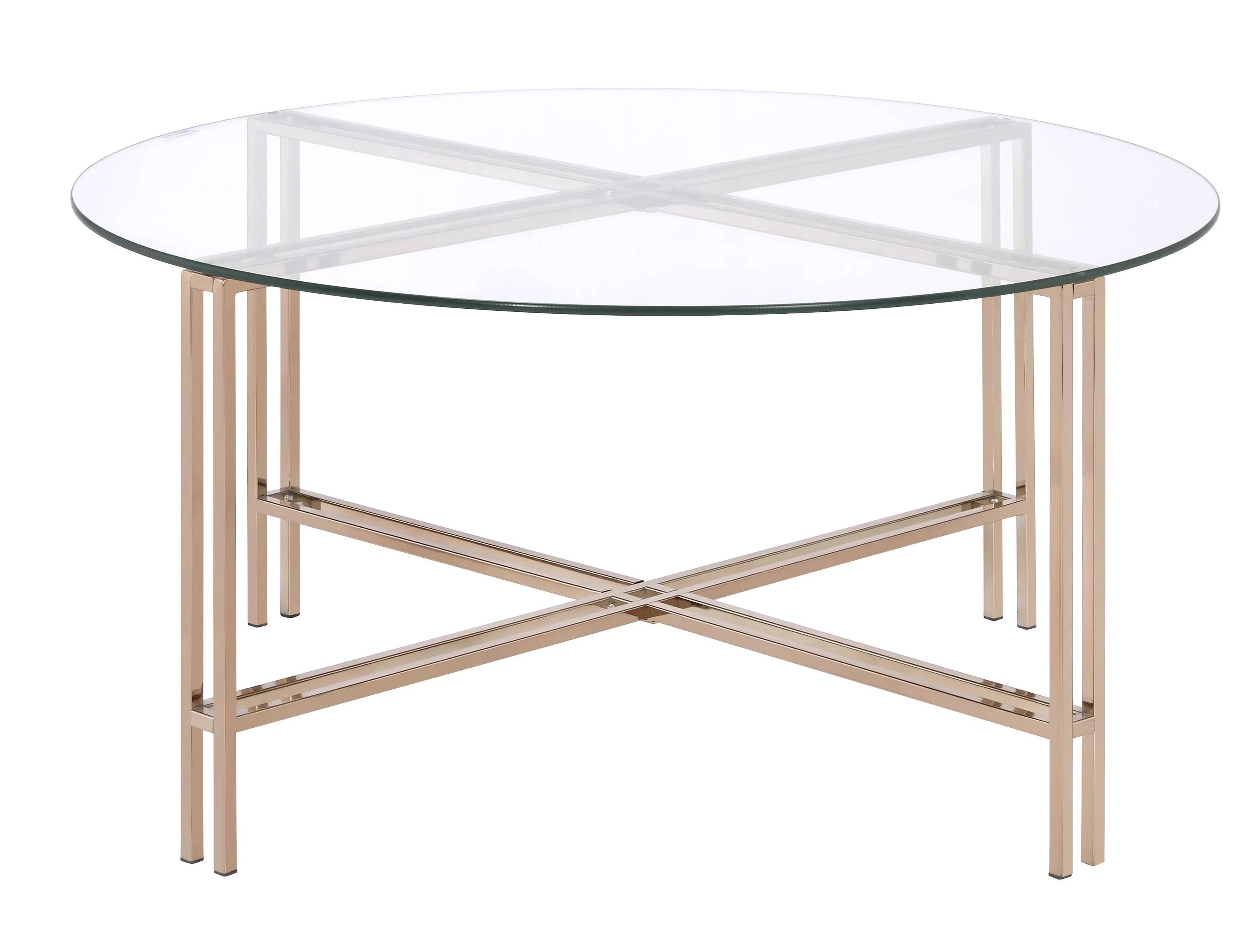 

    
Contemporary Champagne Coffee Table by Acme Veises 82995
