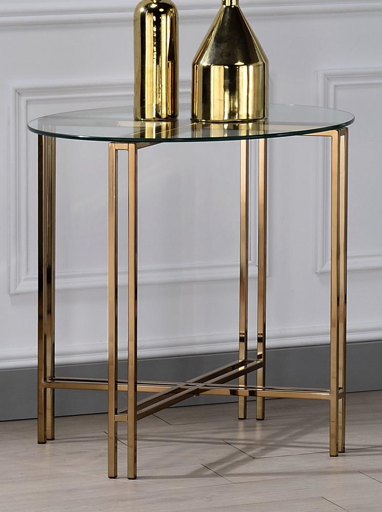 

                    
Acme Furniture Veises End Table Champagne  Purchase 
