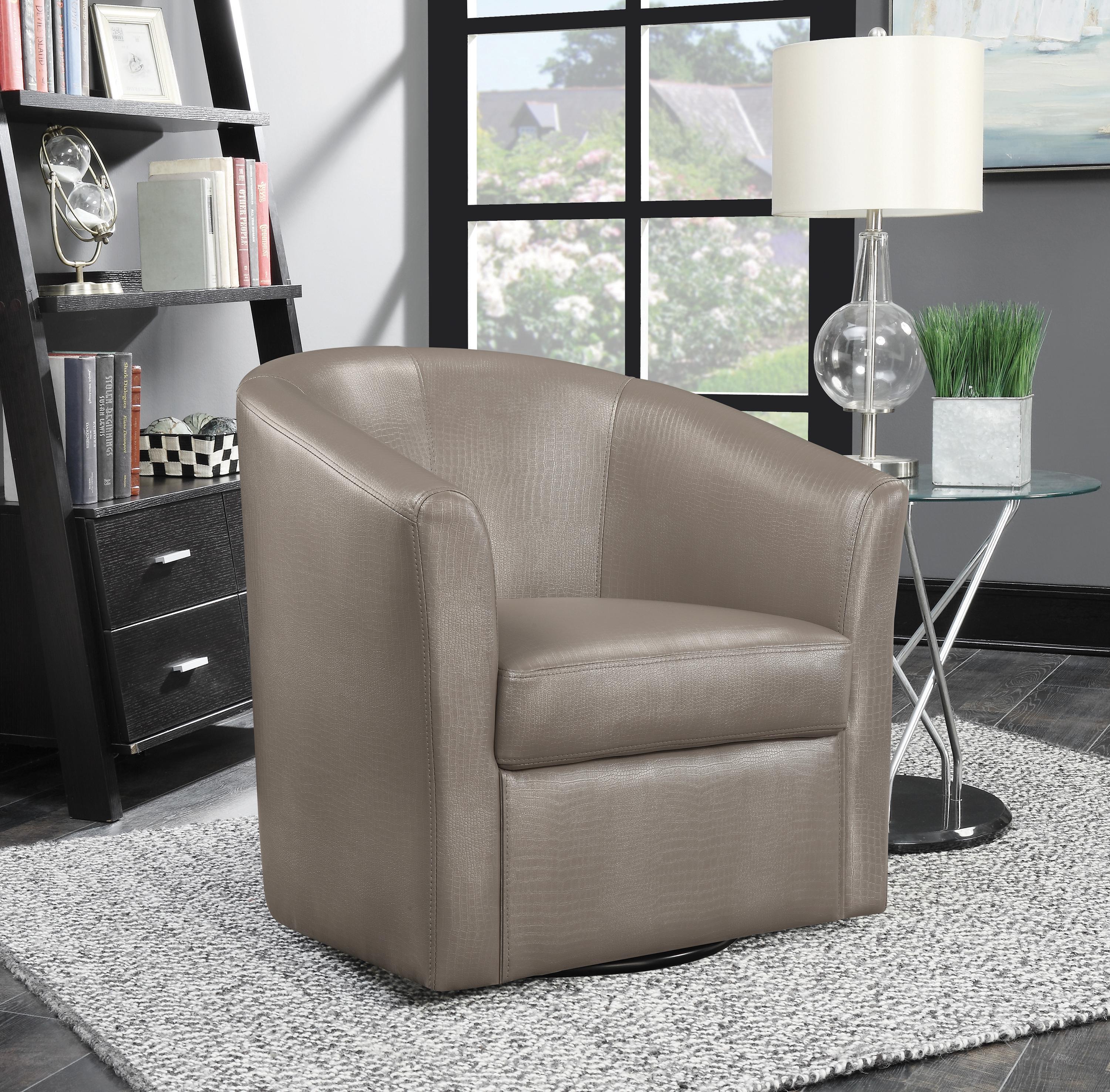 

    
Contemporary Champagne Leatherette Accent Swivel Chair Coaster 902726
