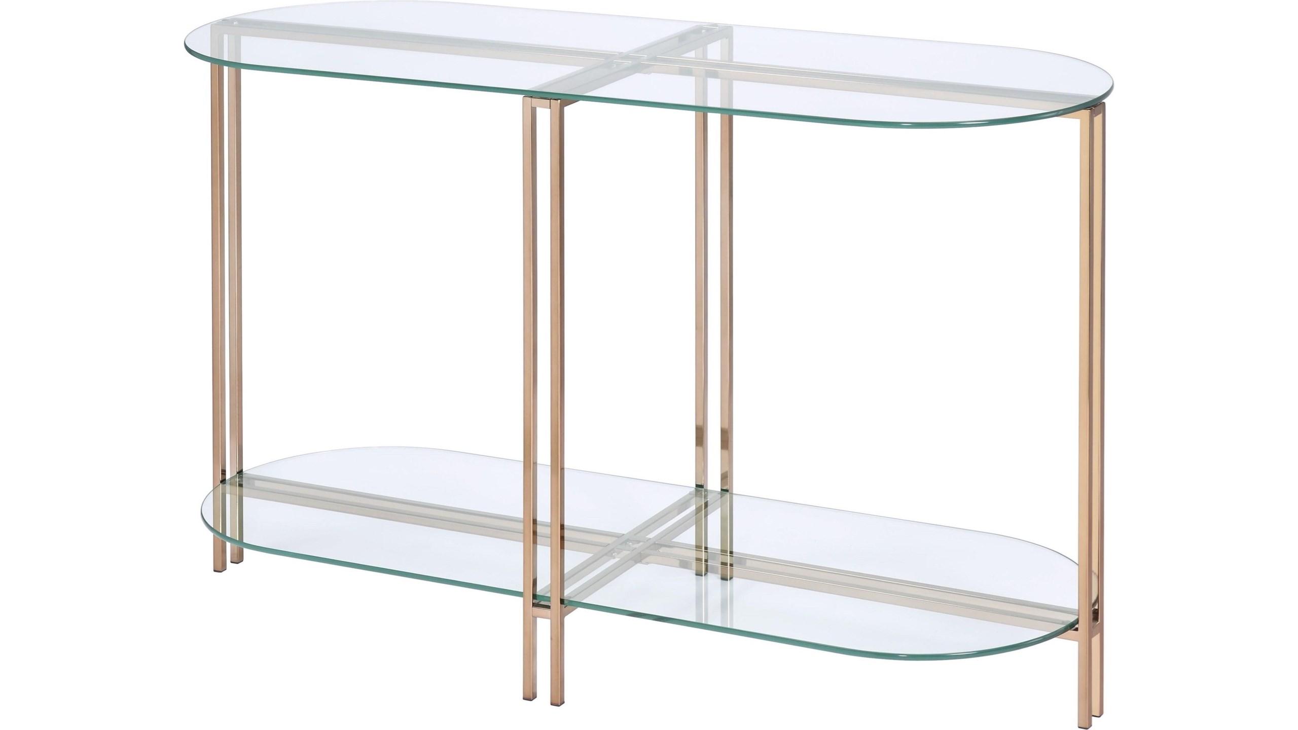 Contemporary Sofa Table Veises 82999 in Champagne 