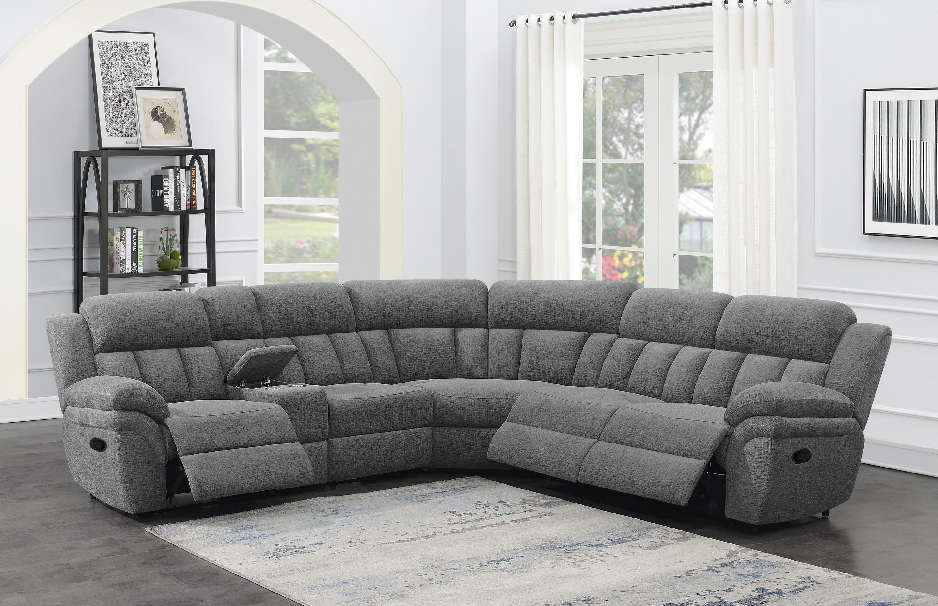 

                    
Buy Contemporary Charcoal Chenille 6-Piece Motion Sectional Coaster 609540 Bahrain
