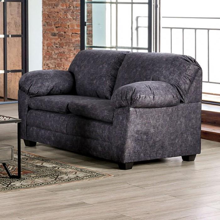 

    
Contemporary Charcoal Fabric Loveseat Furniture of America SM7754-LV Keswick
