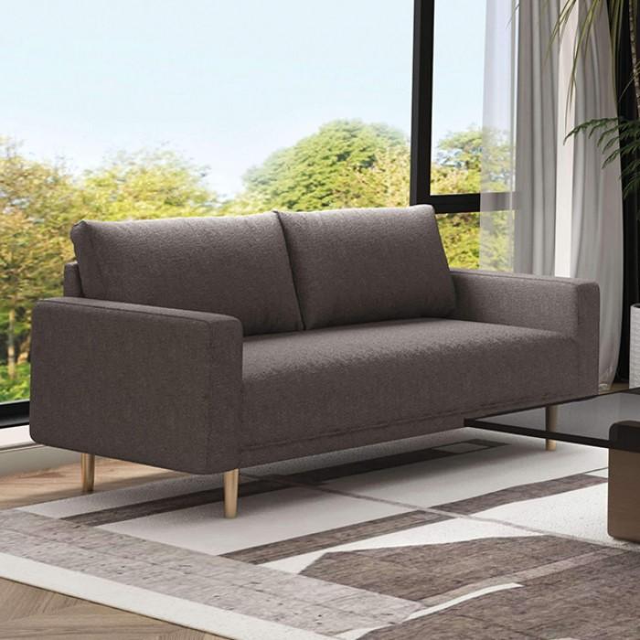 Contemporary Loveseat Elverum Loveseat FM61000GY-LV-L FM61000GY-LV-L in Charcoal Grey 