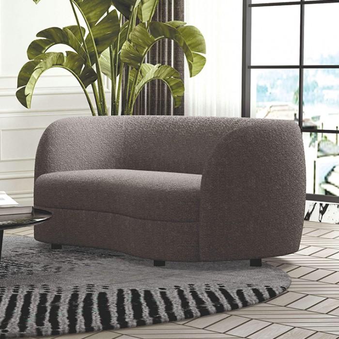 Contemporary Loveseat Versoix Loveseat FM61003GY-LV-L FM61003GY-LV-L in Charcoal Grey 