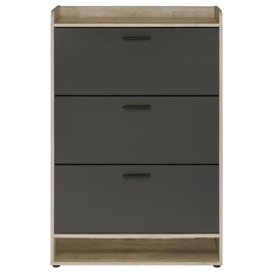 

    
Coaster Denia Shoe Storage Cabinet 950404-S Storage Cabinet Wood/Charcoal Grey/Natural 950404-S
