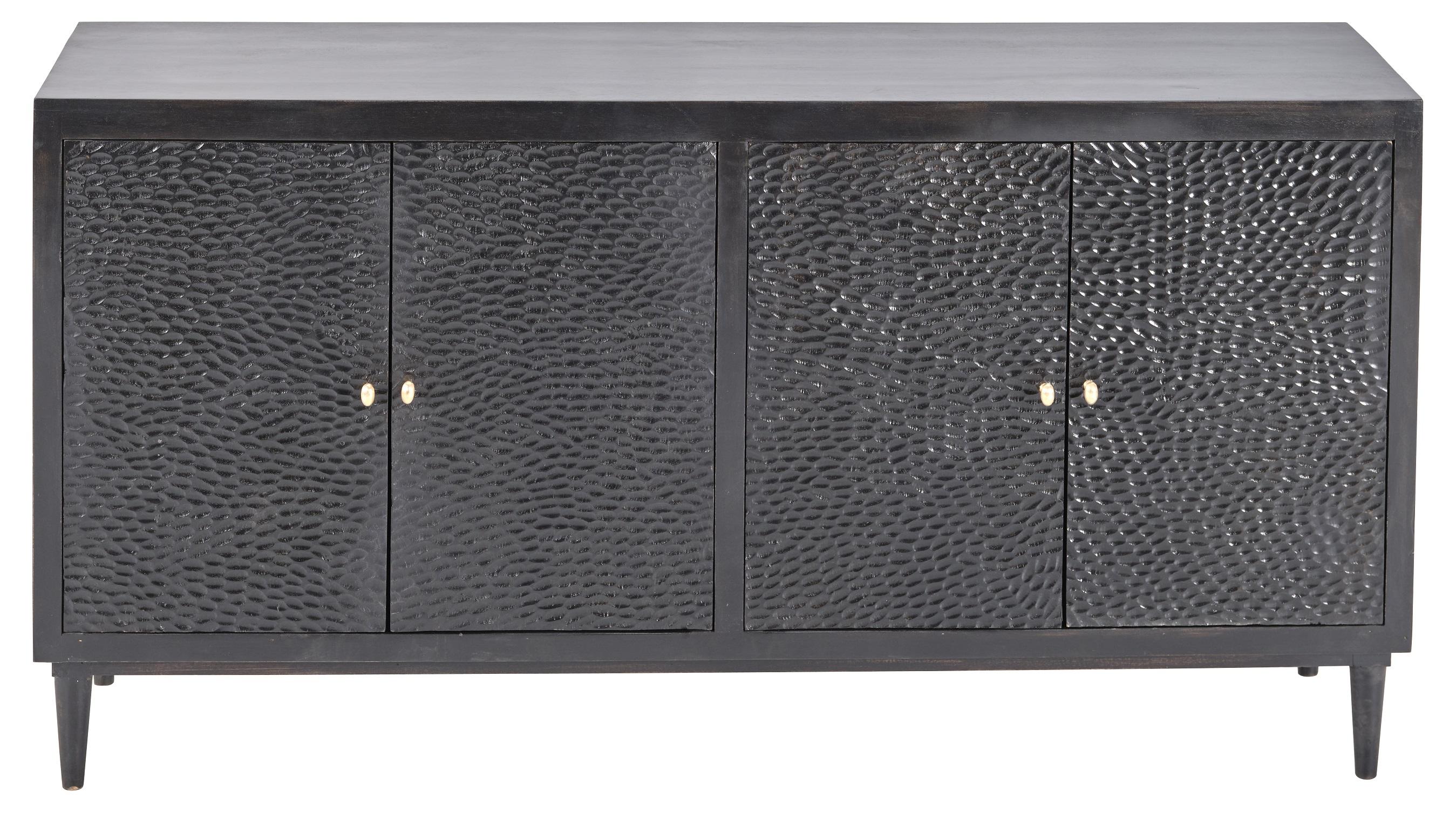 

    
Contemporary Charcoal Solid Wood 4-Door Sideboard JAIPUR HOME DYS-24208 Narissa
